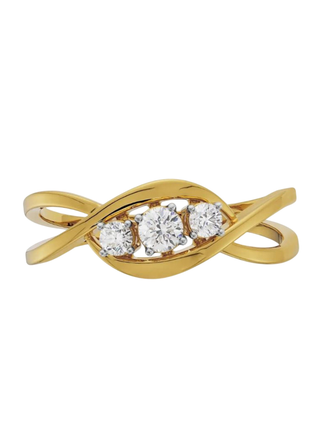 Emori Trifecta ofs Lab Diamond Band in 18KT Gold