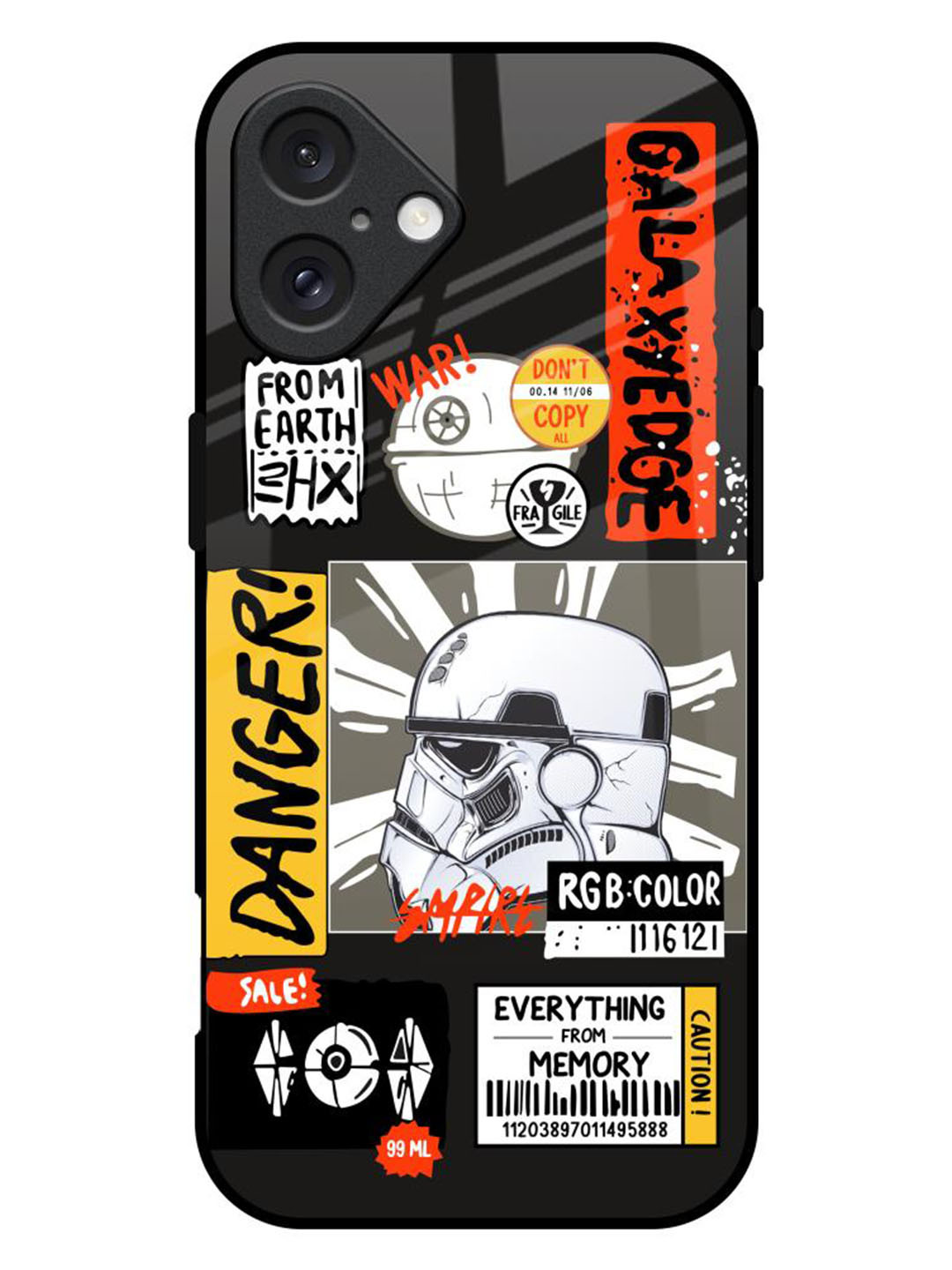 QRIOH Galaxy Edge Printed iPhone 16 Plus Back Case