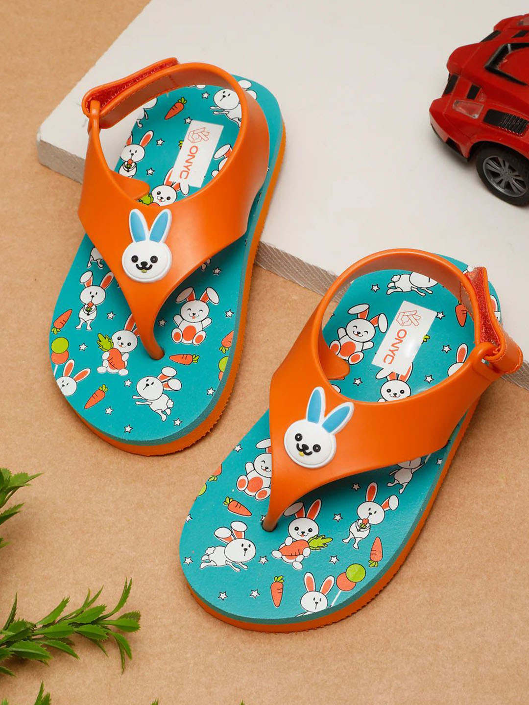 ONYC Kids Bunny Jellies Thong Flip Flops