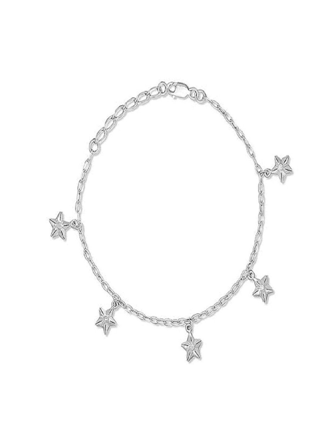 Taraash 925 Sterling Silver Star Link Bracelet