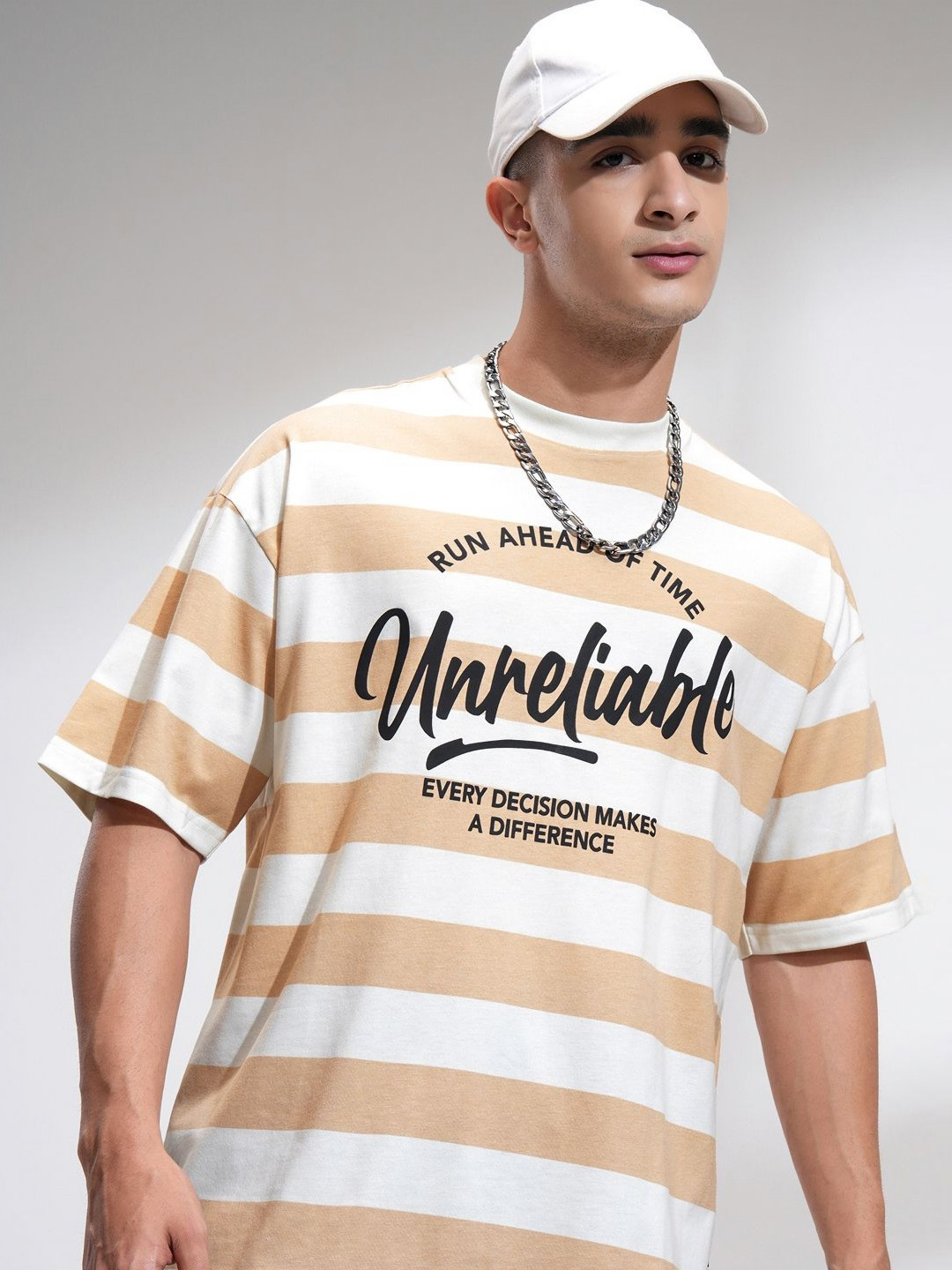 HIGHLANDER Men Round Neck Over Sized Drop Shoulder T-shirt