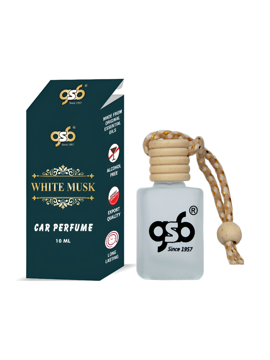 GSB Transparent White Musk Hanging Car Air Freshener