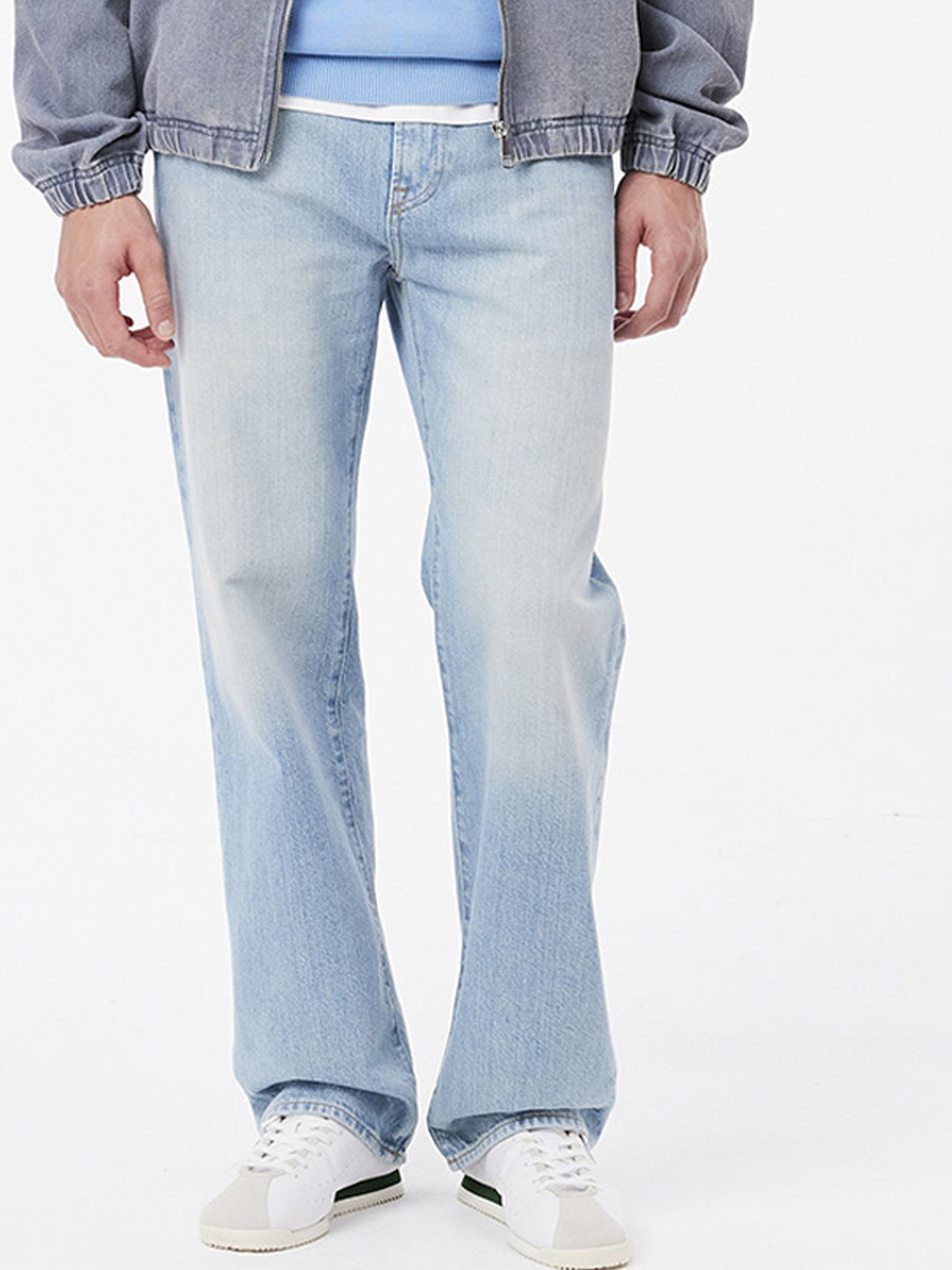 Lacoste Men Straight Fit Mildly Distressed Jeans