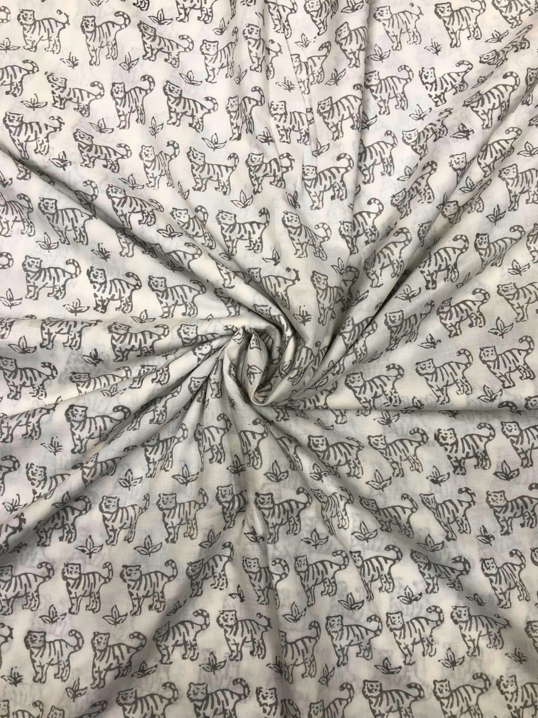 PALASH Animal Block Printed Pure Cotton Unstitched Dress Material