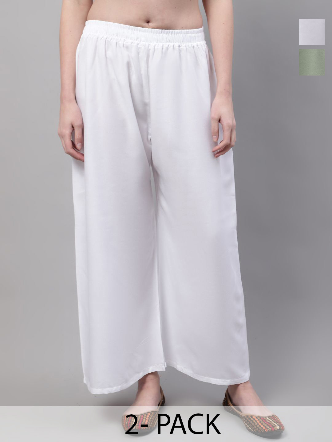 Valles365 by S.C.Women Pack Of 2 Flared Ethnic Palazzos