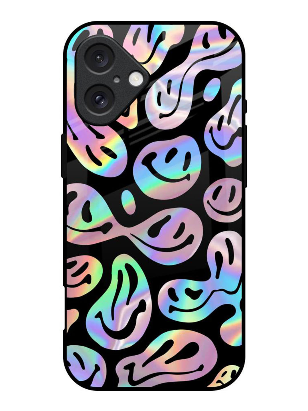 QRIOH Acid Smile Printed iPhone 16 Back Case
