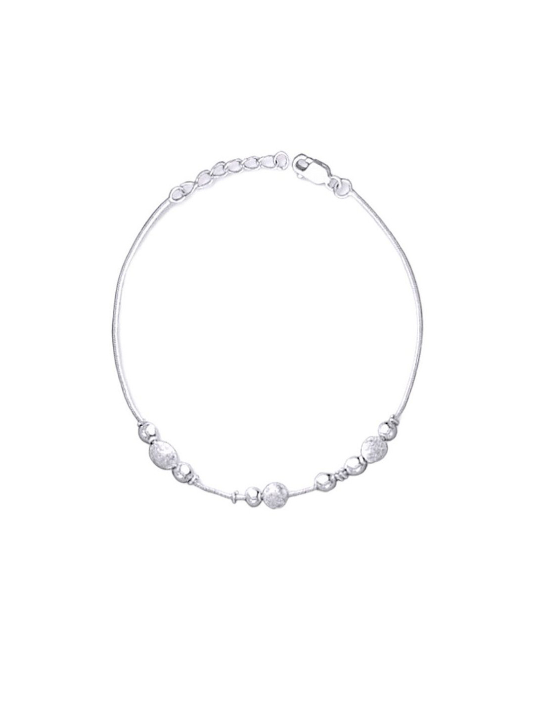 Taraash 925 Sterling Silver Frosted Ball Link Bracelet