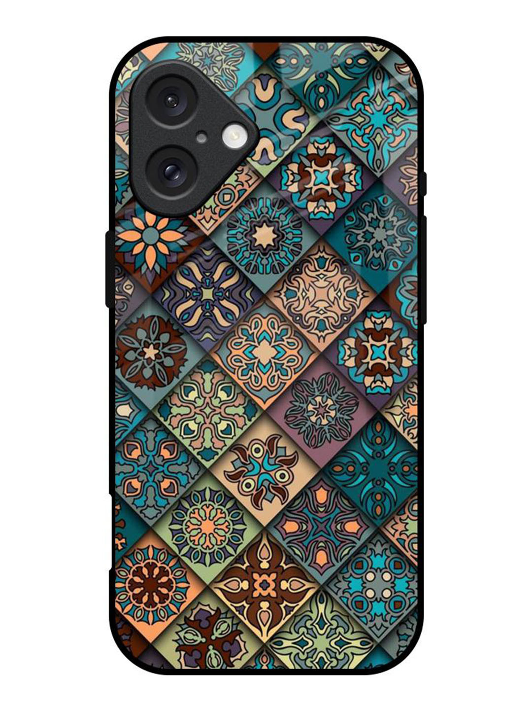QRIOH Retro Art Printed iPhone 16 Back Case