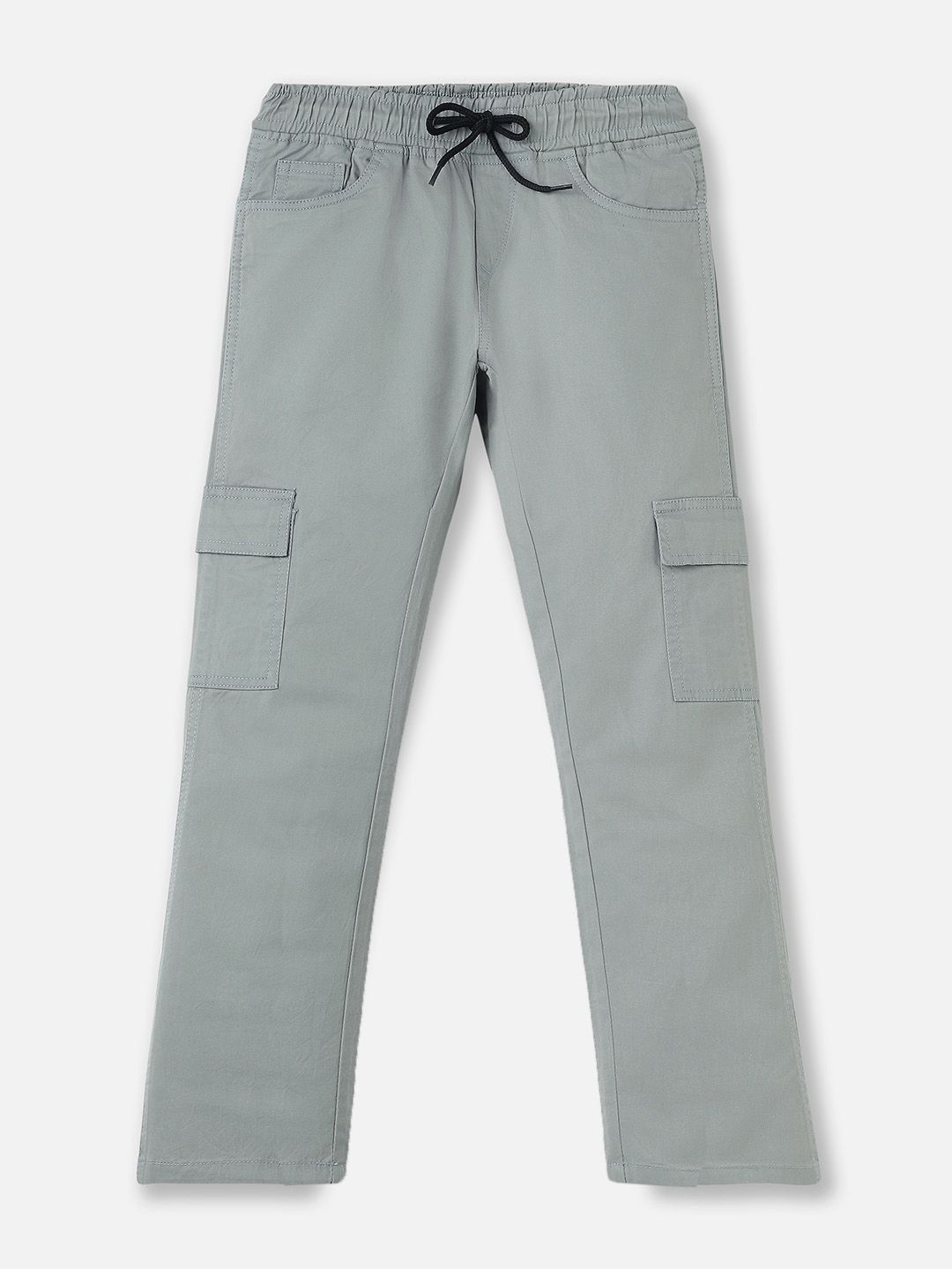 Urbano Juniors Boys Regular Fit Solid Cargo Chino Pant with 6 Pockets Stretchable