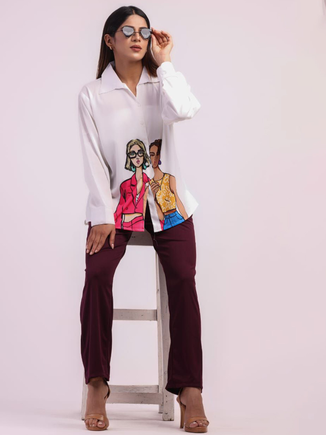 HIGH BUY Shirt Collar Neck Shirt With Trousers Co-Ords