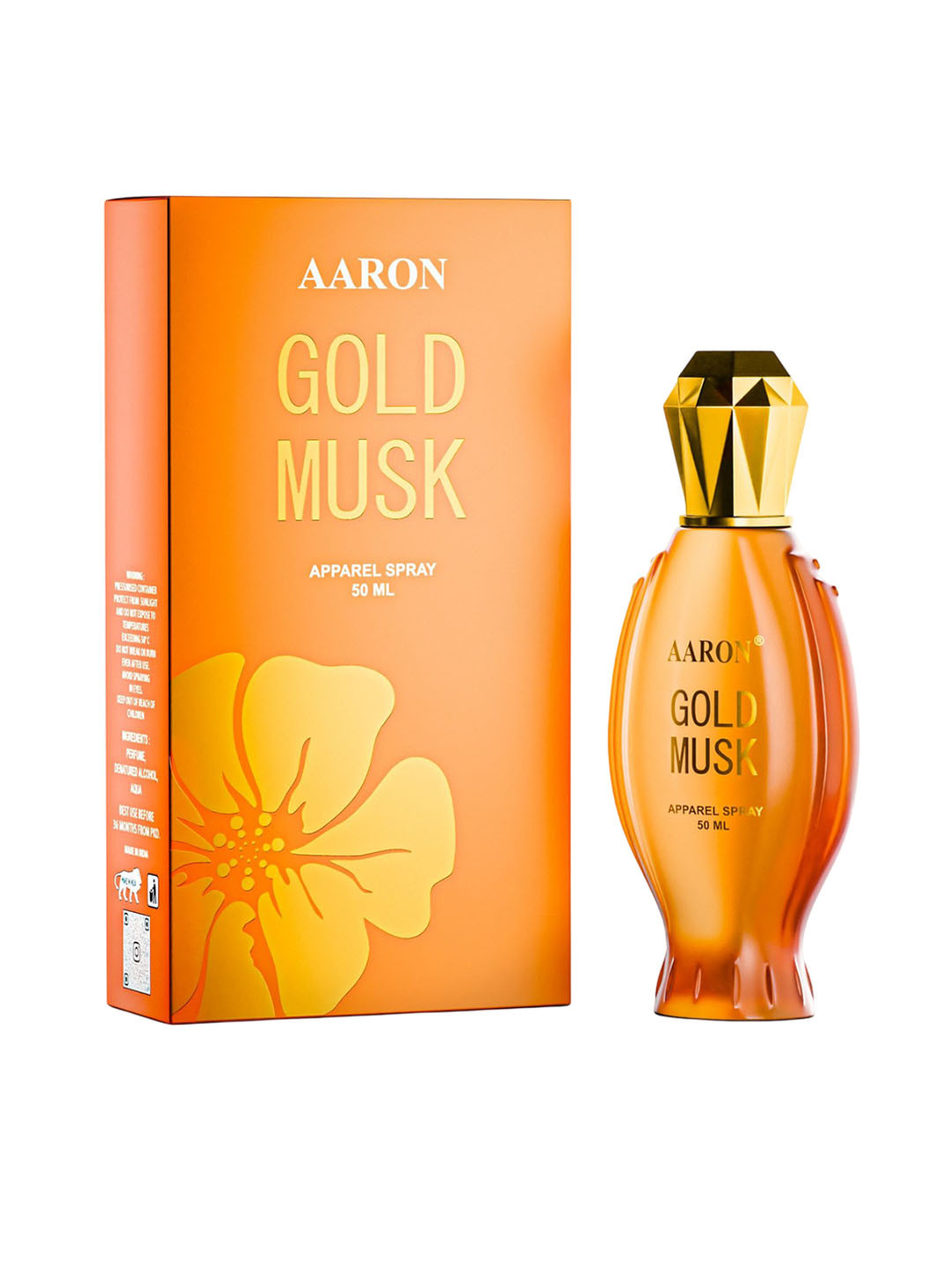 AARON Gold Musk Long Lasting Apparel Spray Perfume - 50 ml