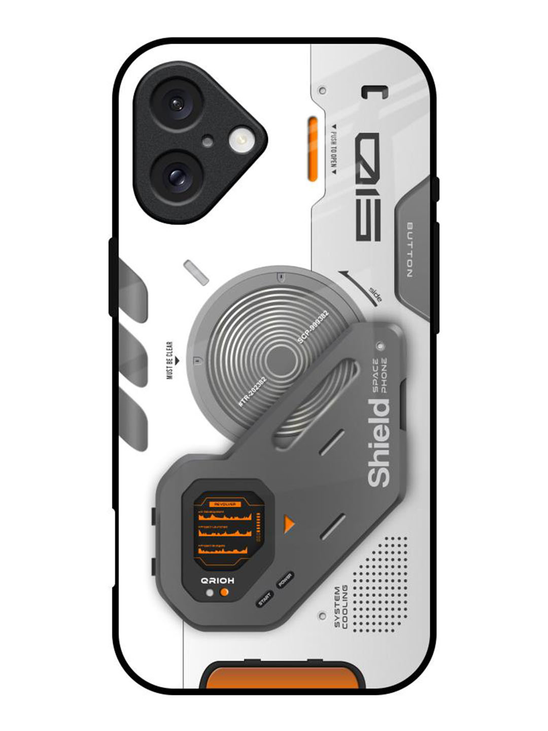 QRIOH iPhone 16 Plus Liberty Cyber Glass Back Case