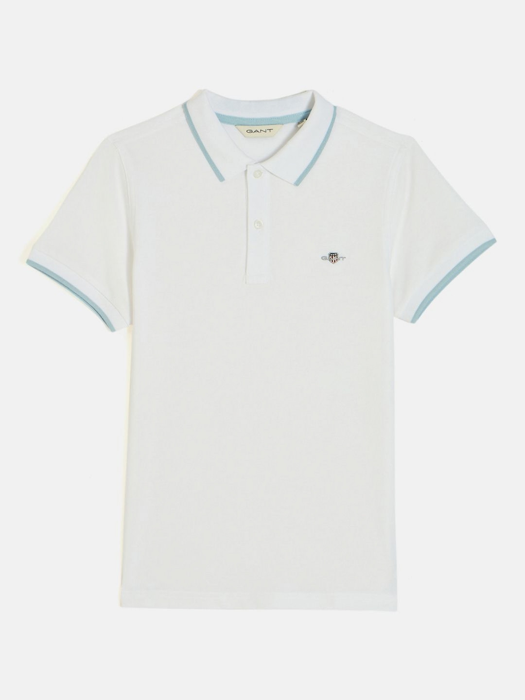 GANT Boys Solid Pique Rugger Polo Collar Cotton T-shirt
