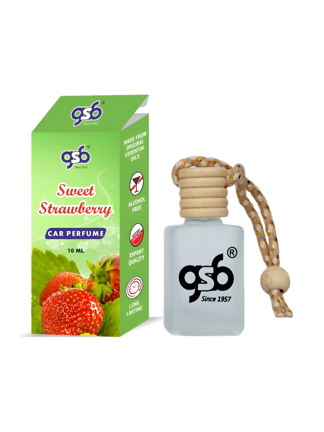 GSB Sweet Strawberry Hanging Car Air Freshener-10ml