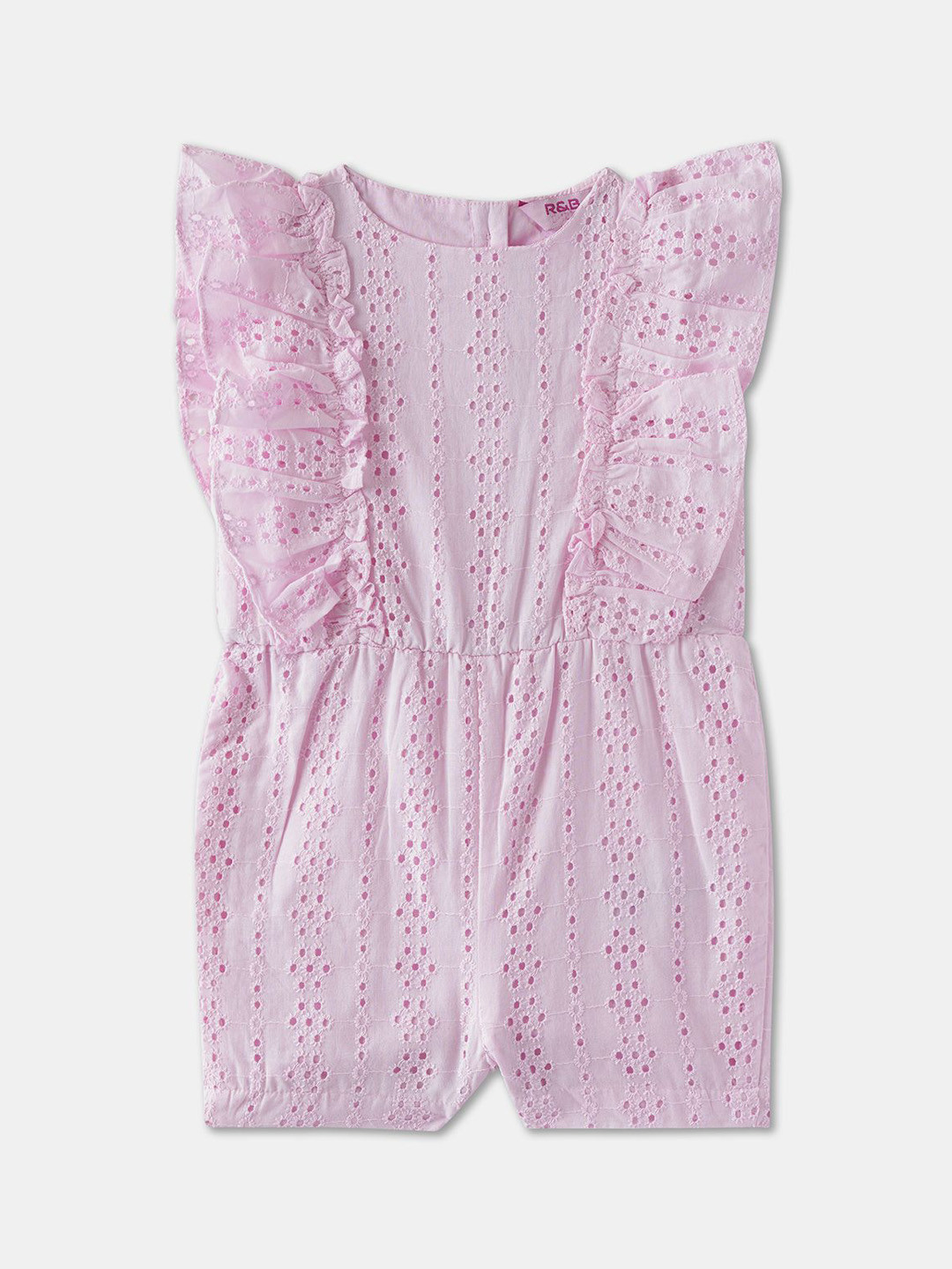 R&B Infant Girls Cotton Woven Jumpsuit