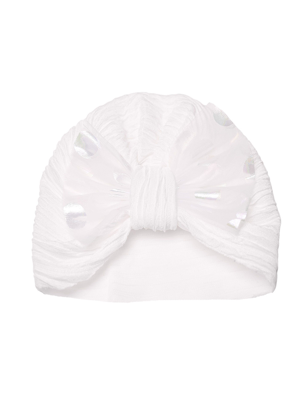 THE LITTLE LOOKERS Unisex Soft Hosiery Turban Bow Knot Cap