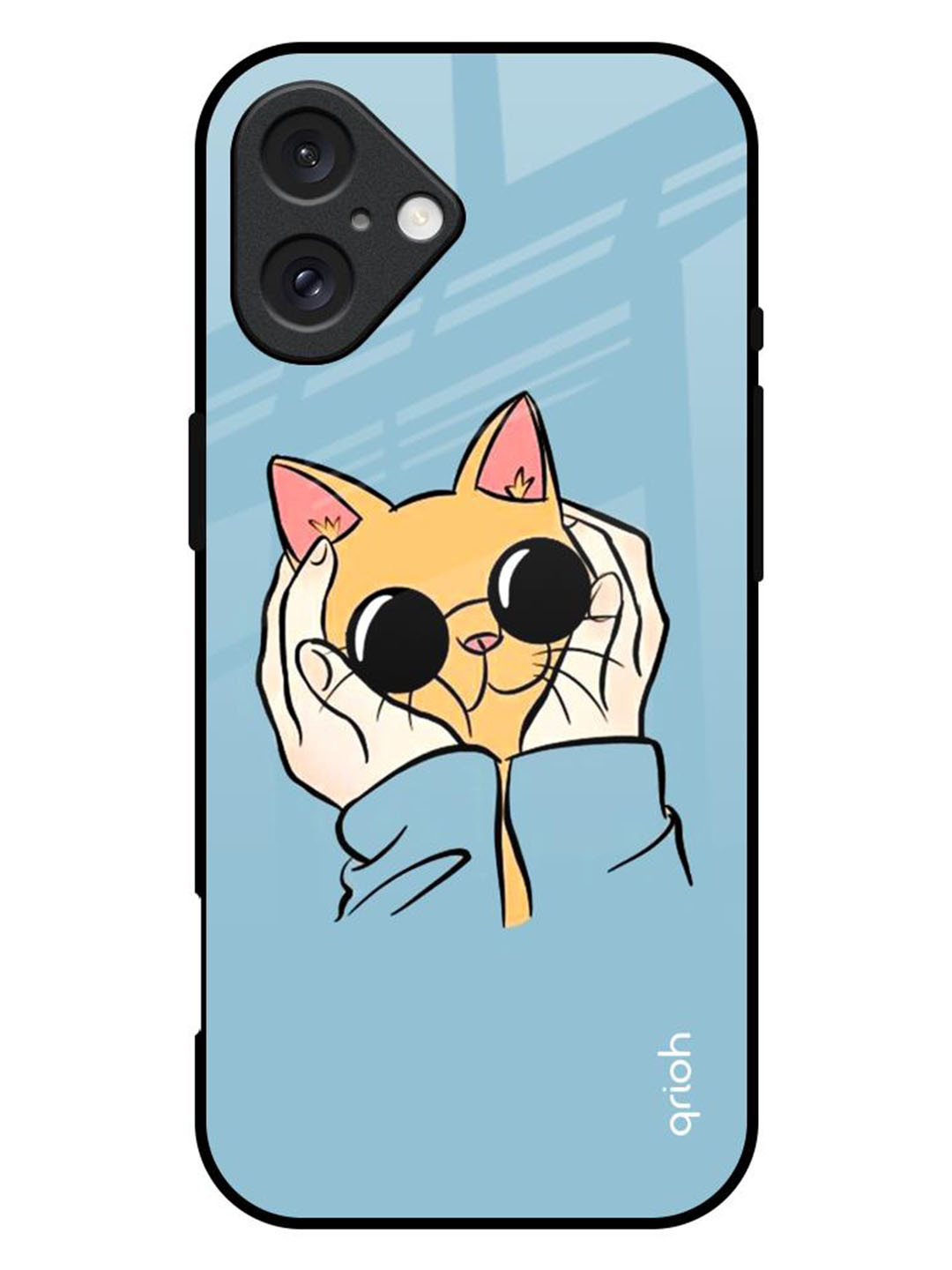 QRIOH Adorable Cute Kitty Printed iPhone 16 Plus Back Case