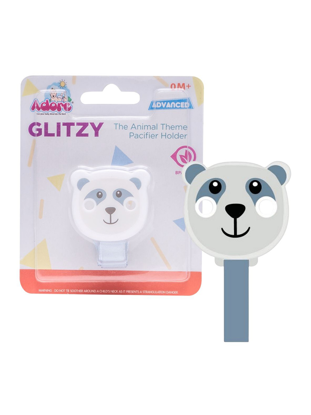 Adore The Animal Theme Pacifier Holder With Velcro