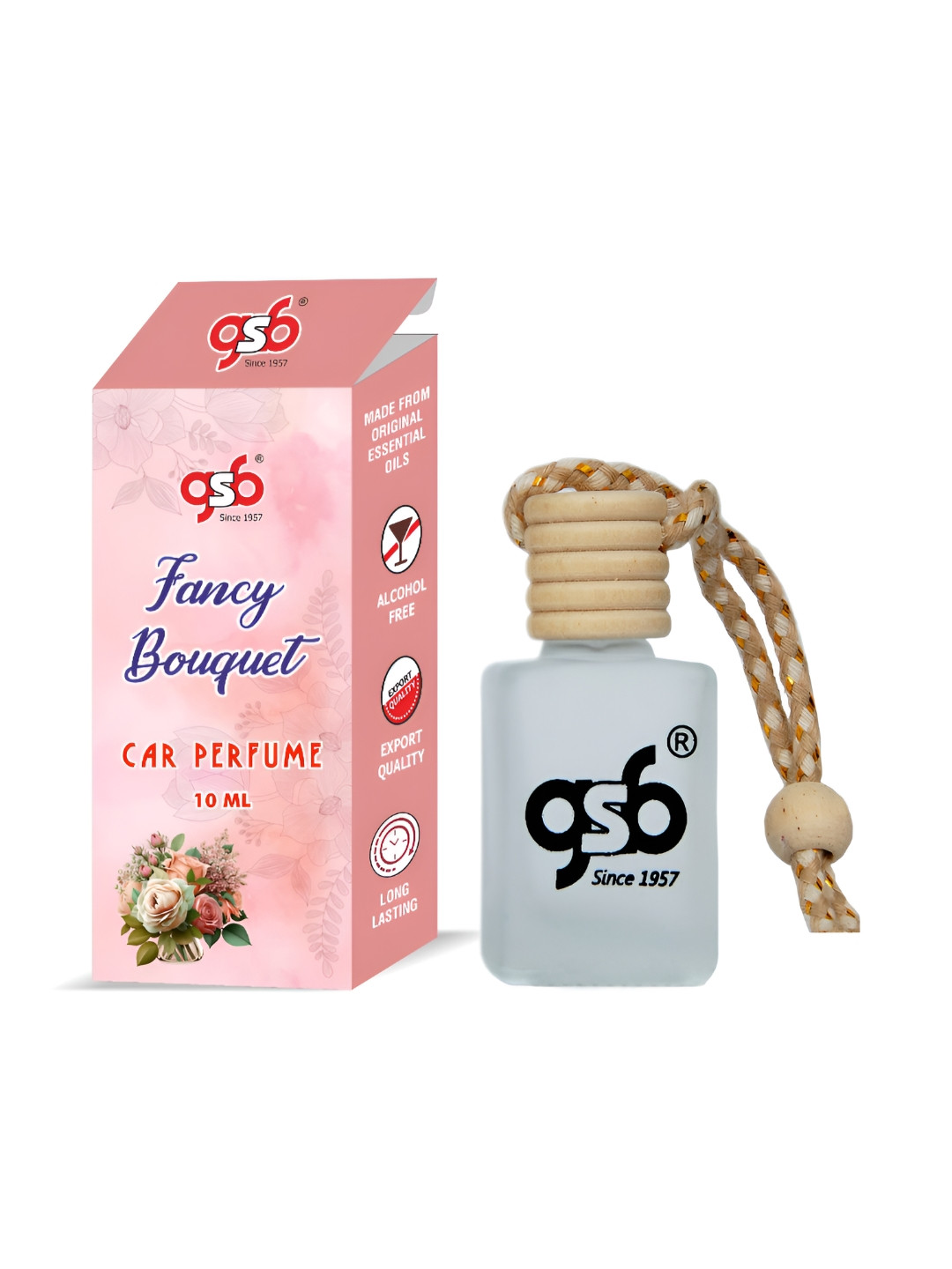 GSB Fancy Boquet Transparent  Hanging Car Air Freshener - 10 ml