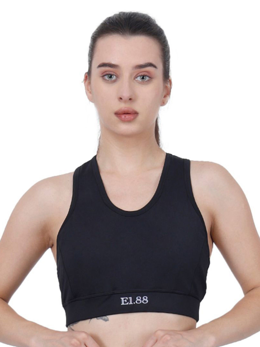 E1.88 Full Coverage Lightly Padded Seamless Slip-On Racerback Sports Bra