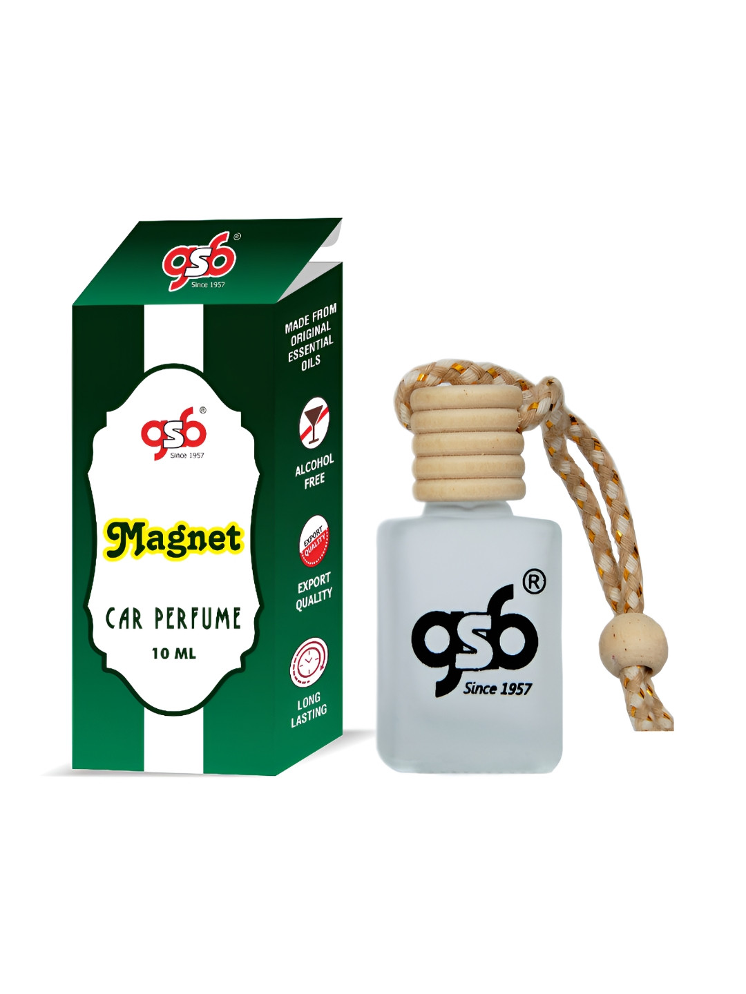 GSB Transparent Magnett Hanging Car Air Freshener - 10 ml