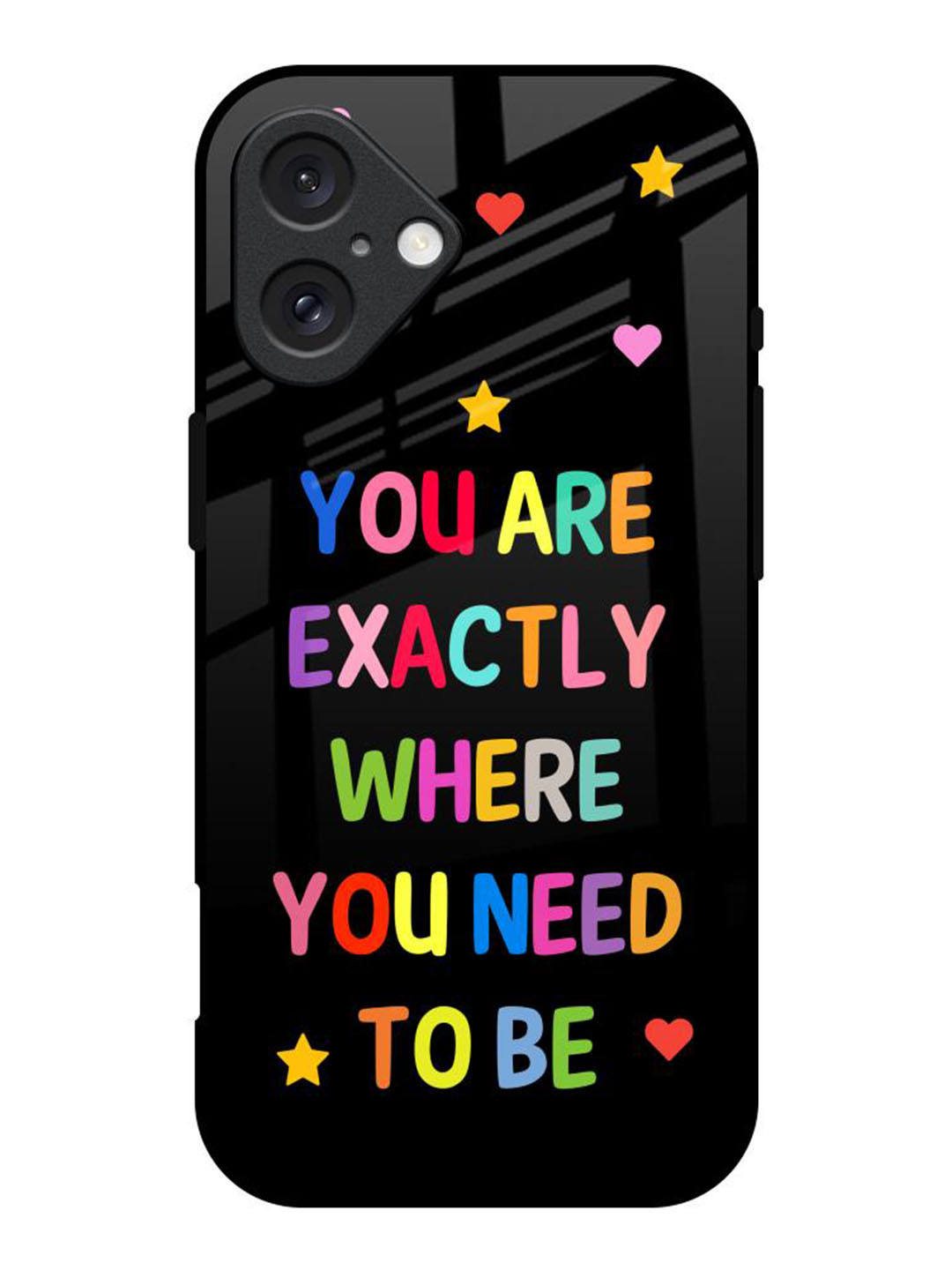 QRIOH Magical Words Printed iPhone 16 Back Case