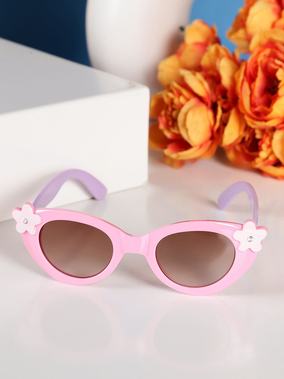 PASSION PETALS Girls Oval Sunglasses with Polarised and UV Protected Lens 11-20pinkglasses