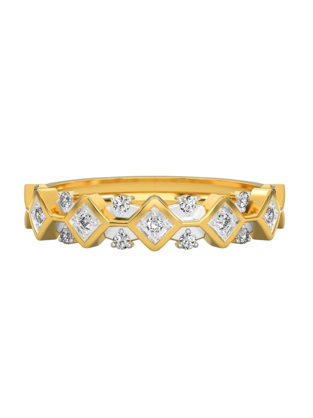 Emori Swirl Lab Diamond Ring in 18KT Gold