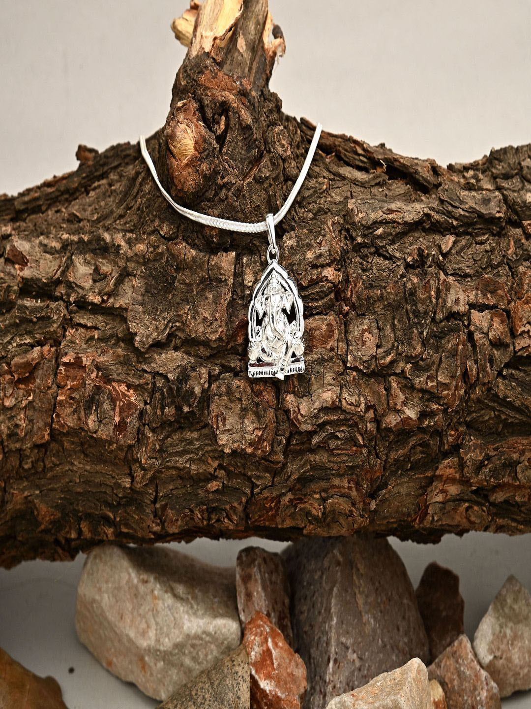 Paavni Unisex 925 Sterling Silver Ganesha Pendants