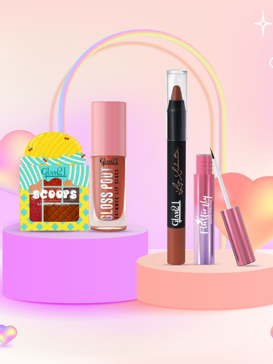 GLAM21 Set Of 4 Glow & Go Essentials Makeup Kit - 500 g