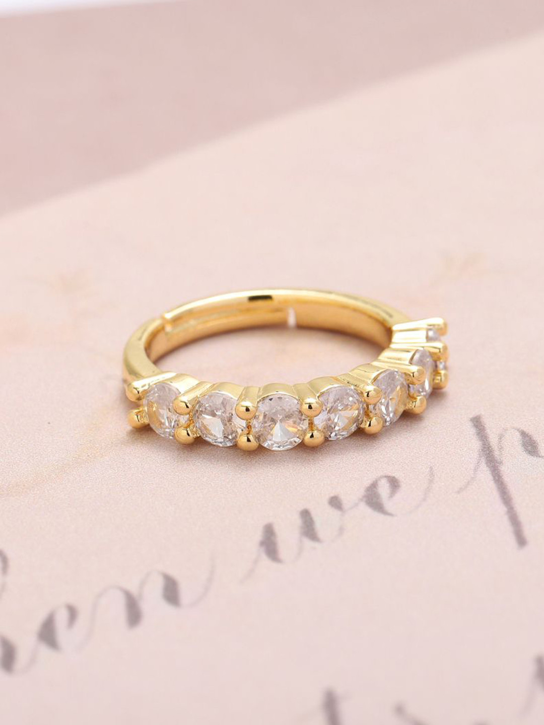 SALTY Victoria Gold Ring for Women & Girls Finger Ring Jewellery Accessories