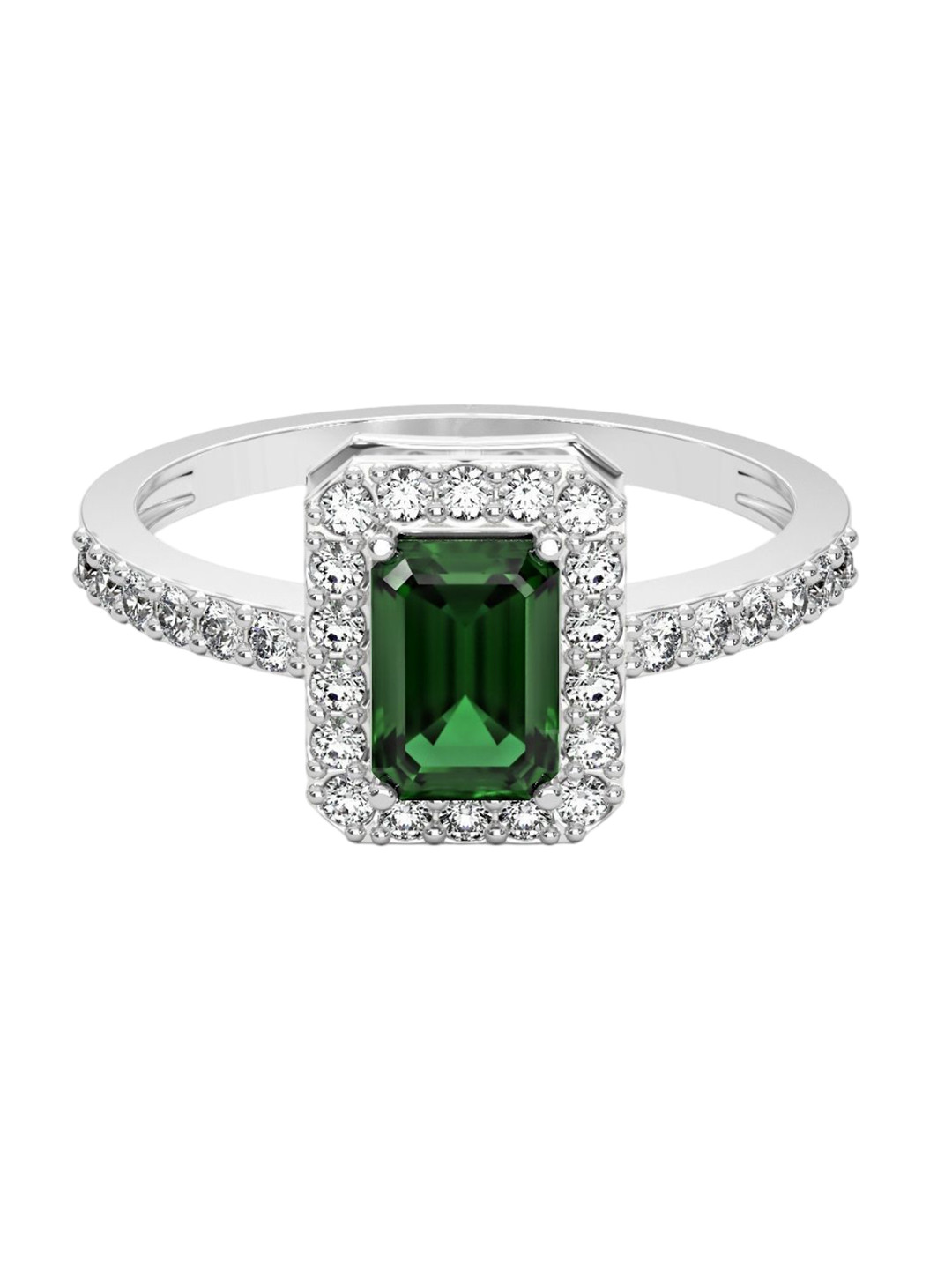 Emori Vintage Emerald Lab Diamond Ring in 18KT Gold
