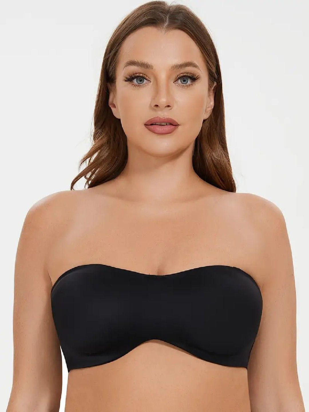 Poftik Cotton Medium Coverage Seamless Strapless Bandeau Bra