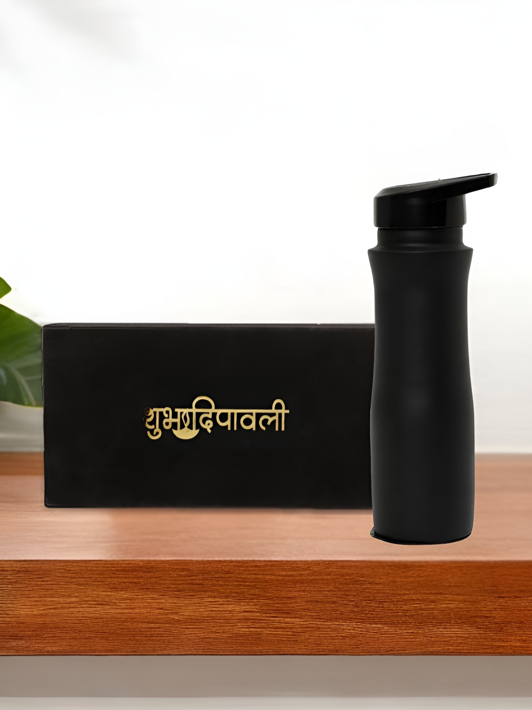 INTERNATIONAL GIFT Black Solid Copper Spill Proof Water Bottle - 950ml