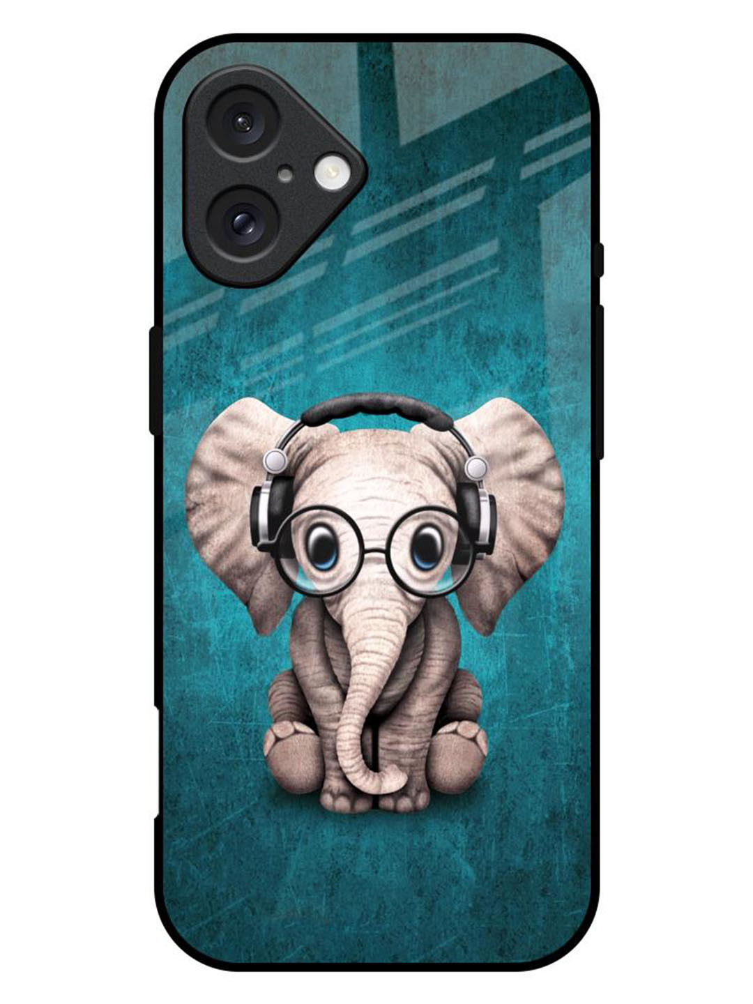 QRIOH iPhone 16 Plus Adorable Baby Elephant Glass Back Case
