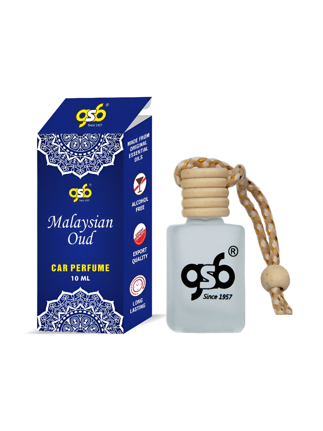 GSB Transparent Malysian Oud Hanging Car Air Freshener