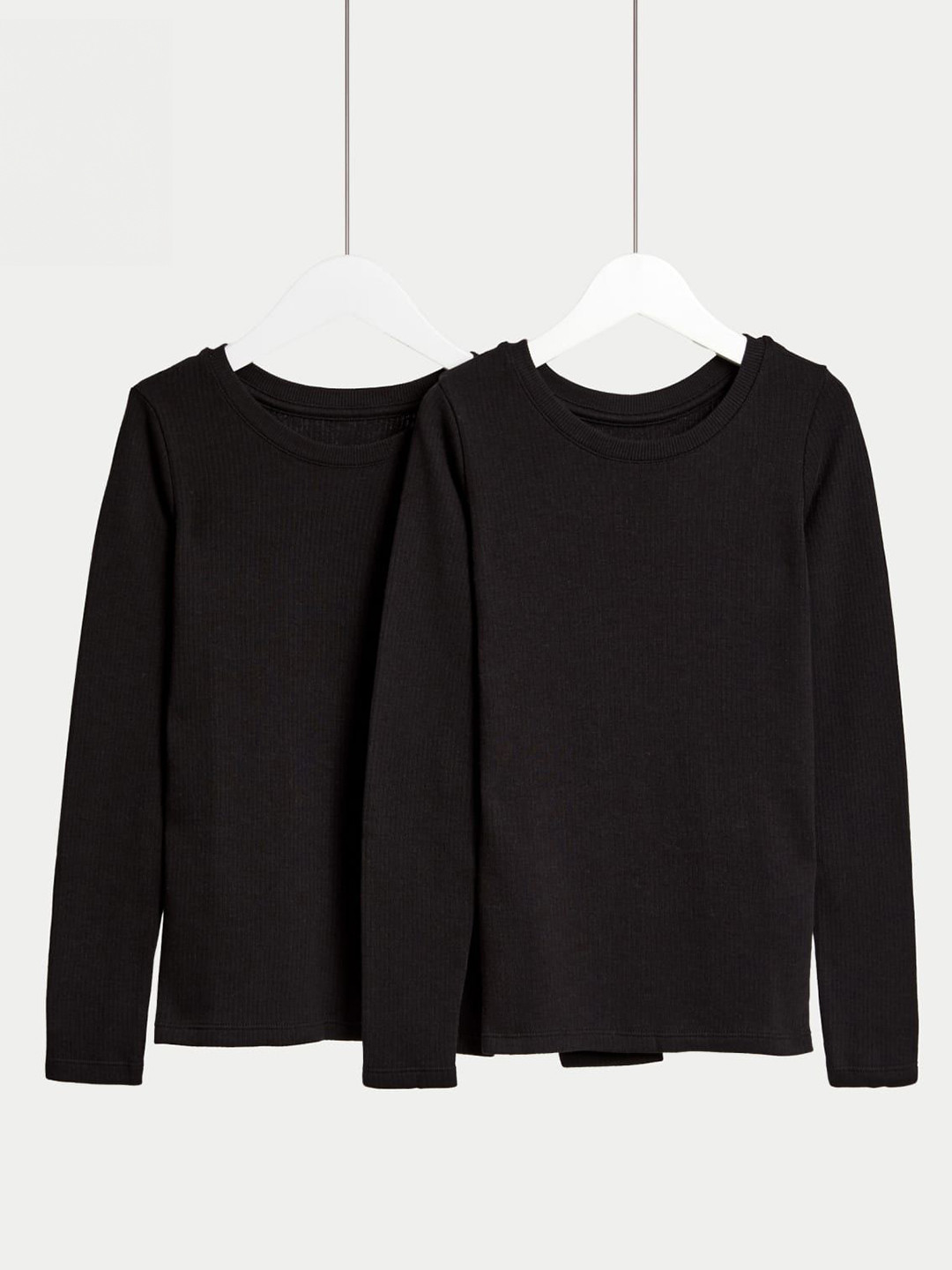 Marks & Spencer Girls Pack Of 2 Solid Long Sleeves Heatgen Thermal Tops