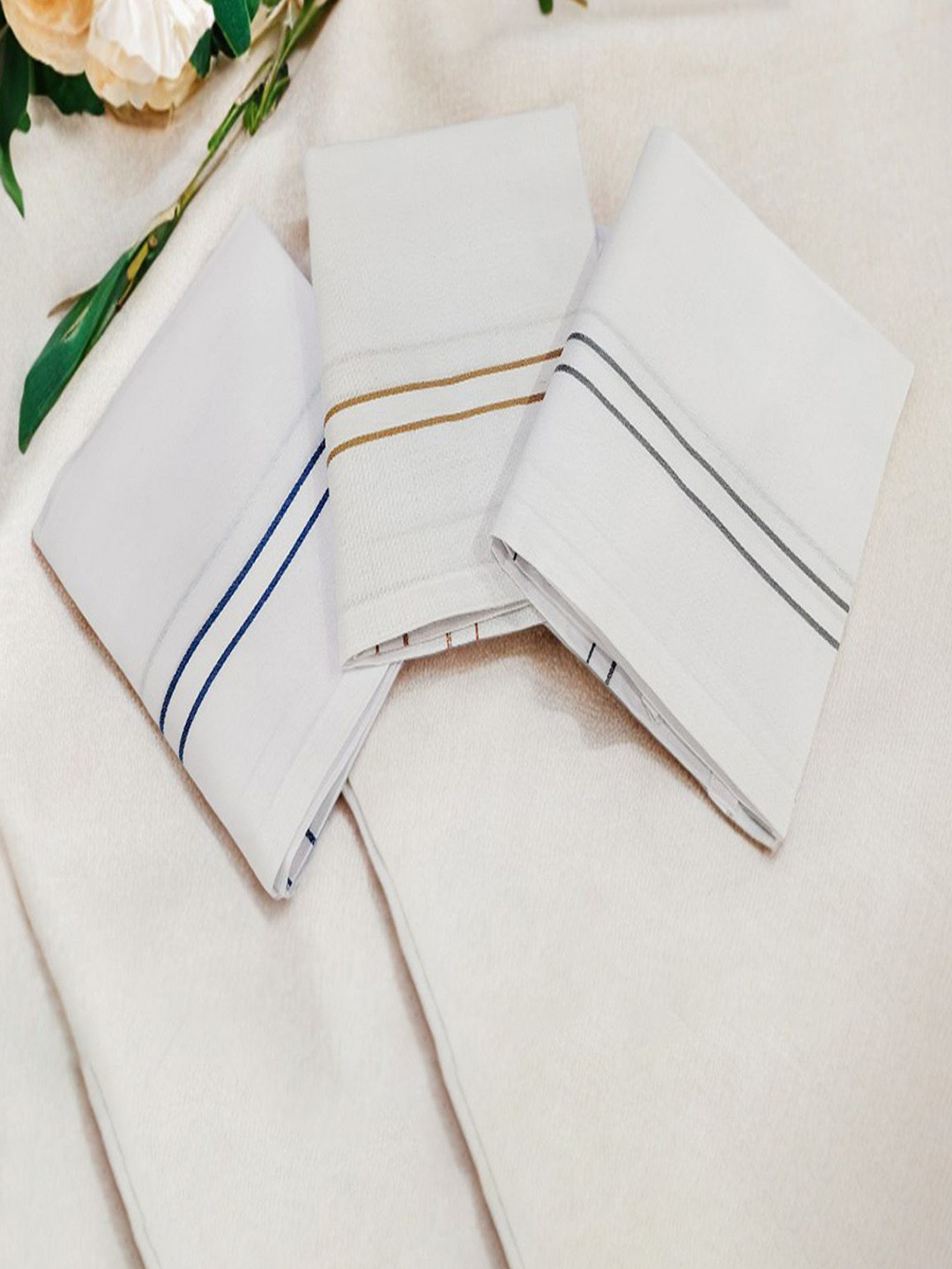 StyFun Men Pack Of 9 Premium Striped 100% Pure Cotton Handkerchiefs