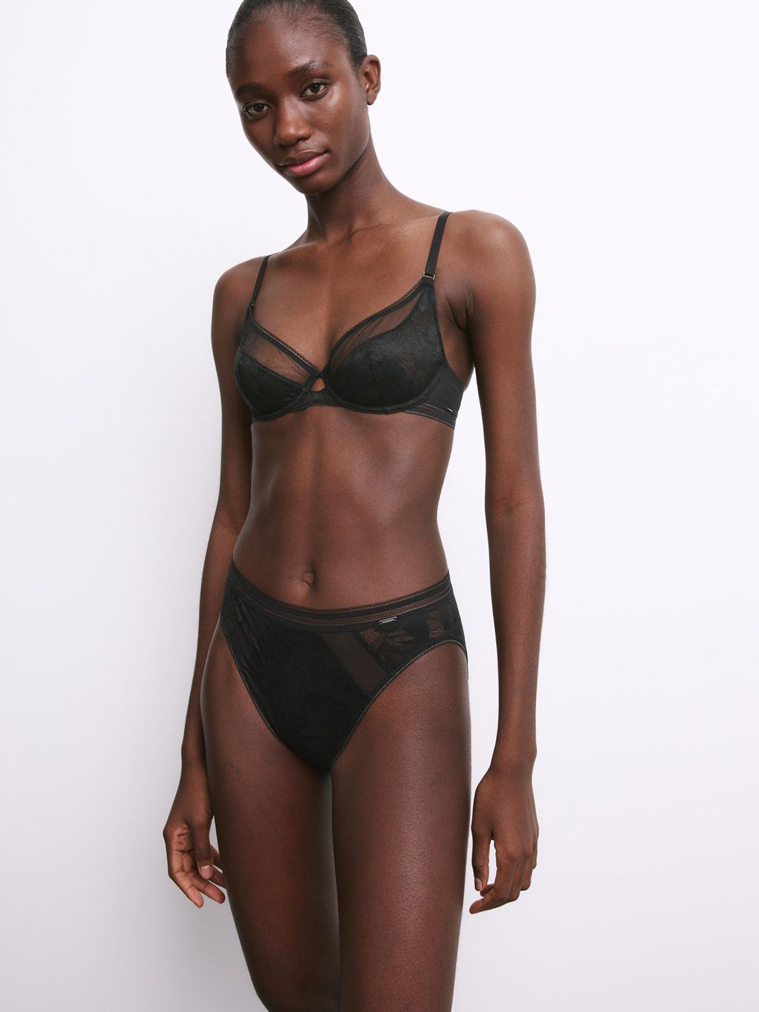 Marks & Spencer High Waisted High Leg Briefs T815056UBLACK