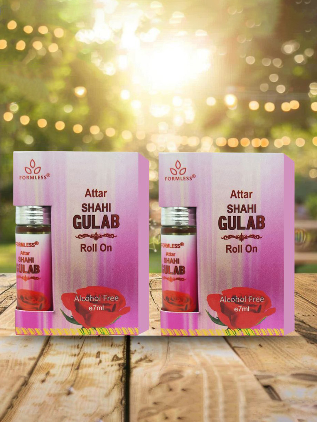 Formless Fragrance Set Of 2 Shahi Gulab Long Lasting Alcohol Free Attar 7 ml
