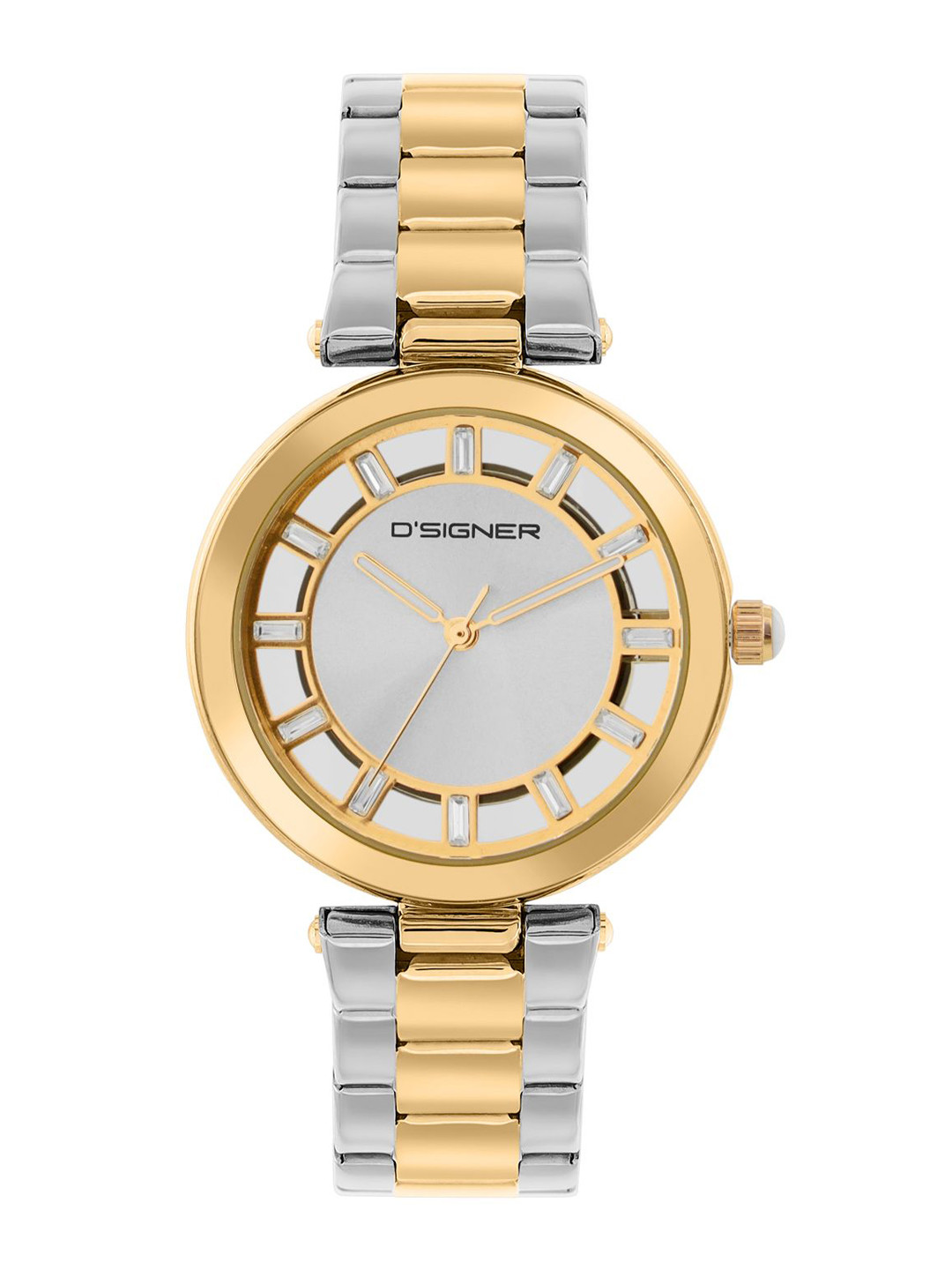 D'SIGNER Women Brass Mother of Pearl Dial & Bracelet Style Straps Analogue Watch 892TM.2L