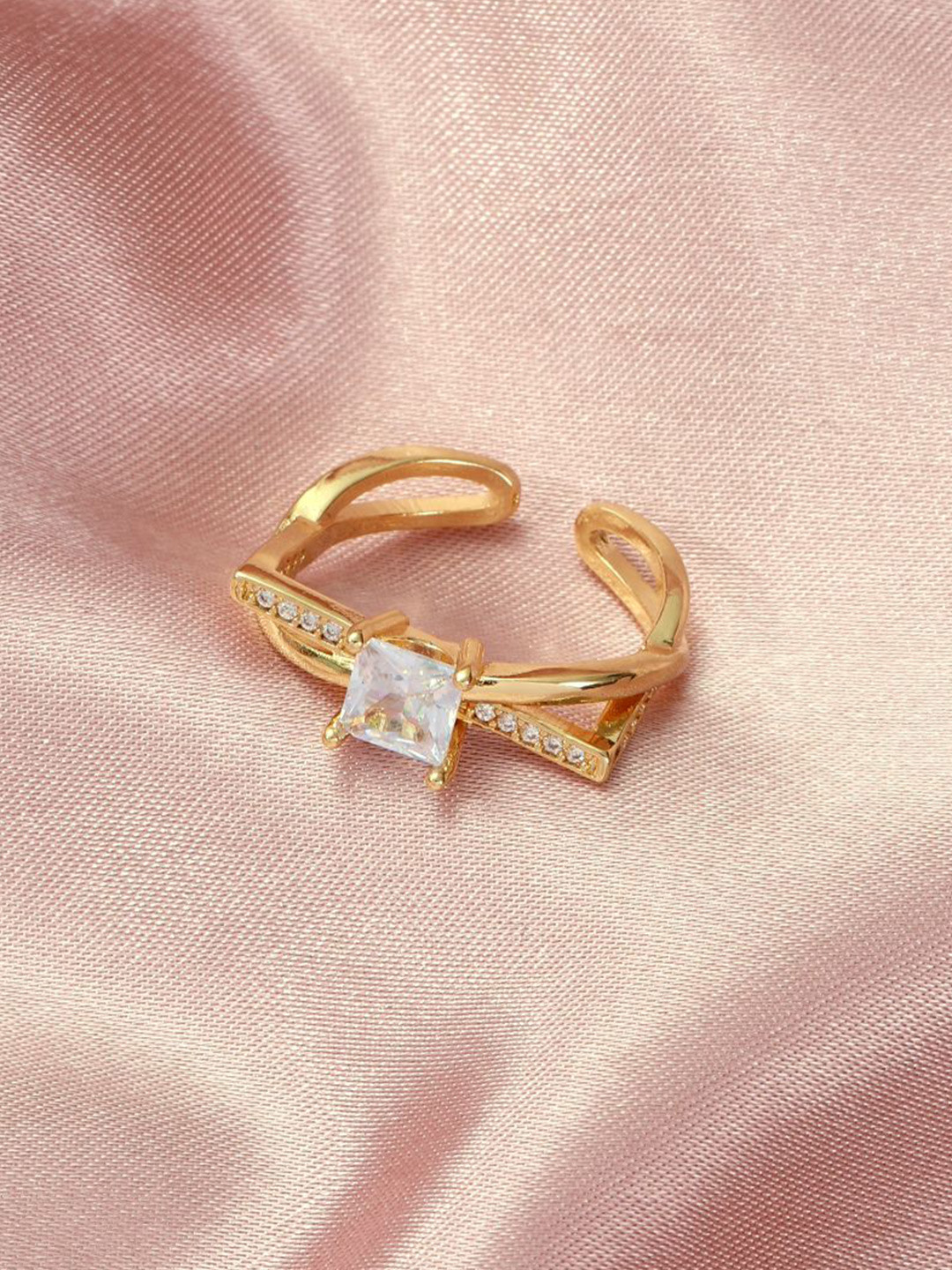 SALTY Forever Radiance Gold Ring For Women & Girls Finger Ring Jewellery Accessories