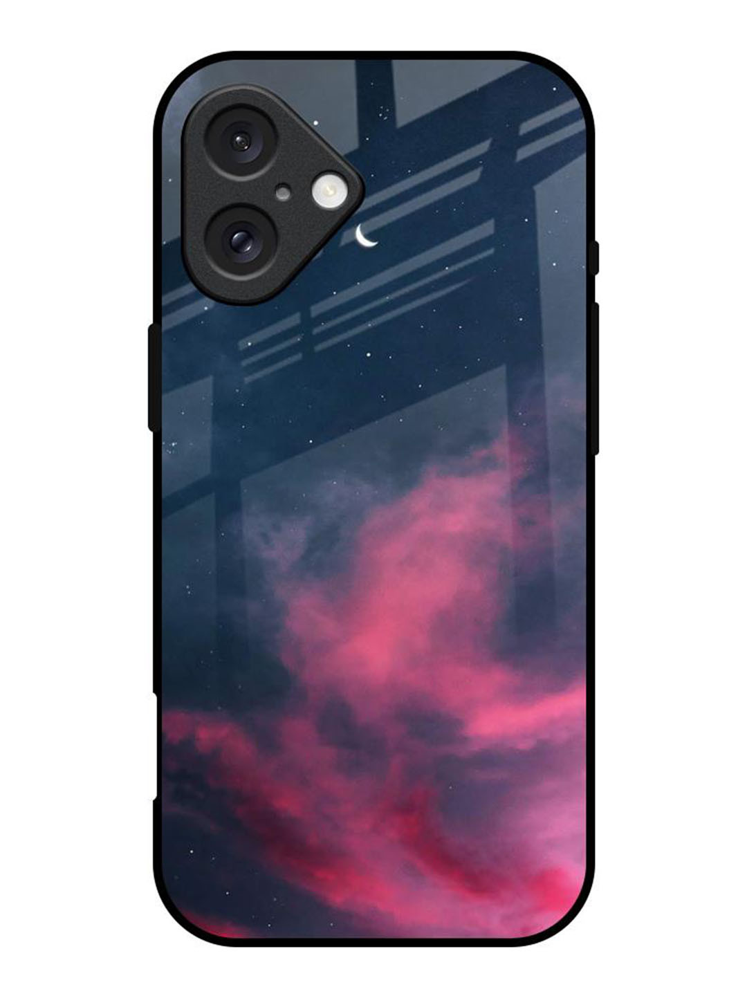QRIOH Moon Night Printed iPhone 16 Back Case
