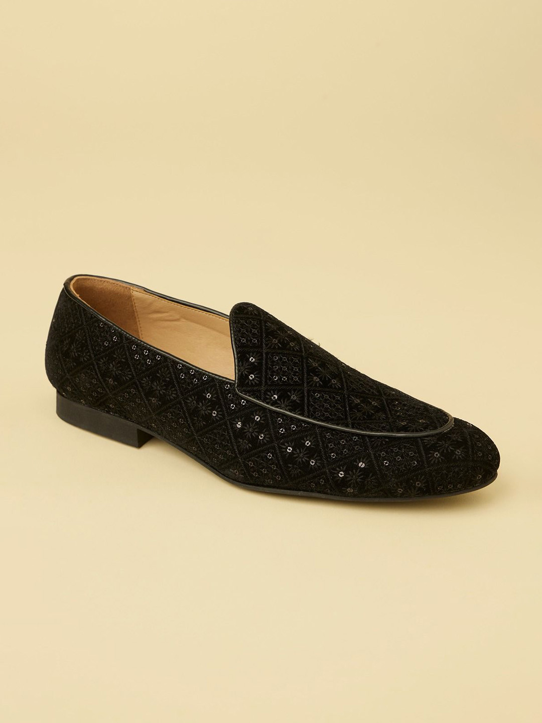 Manyavar Men Sequinned Loafer Style Ethnic Mojaris