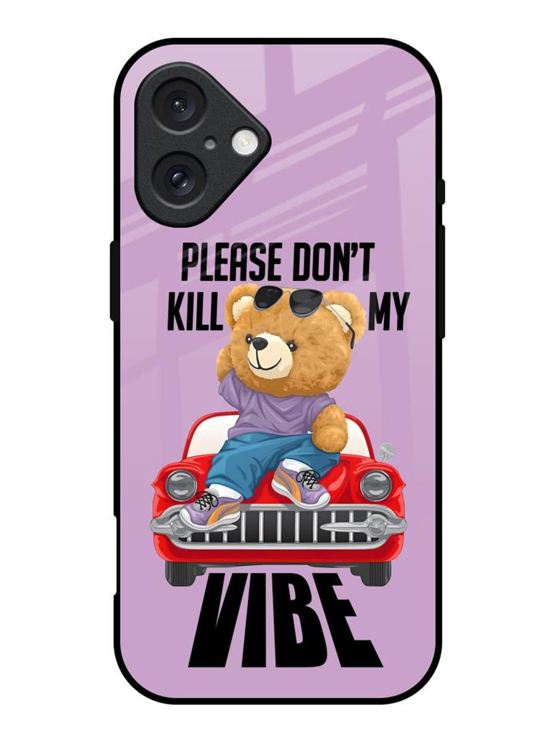 QRIOH Don't Kill My Vibe Printed iPhone 16 Back Case