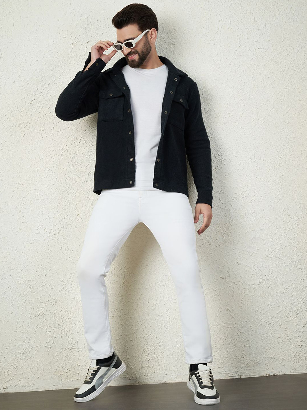 Bigreams Cotton Flannel Shacket With Two Patch Pocket