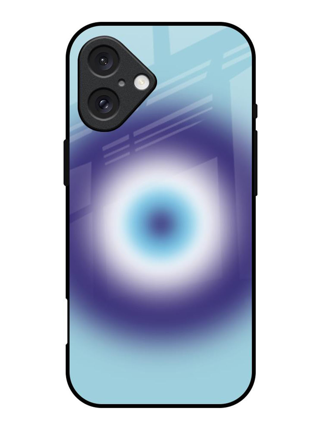 QRIOH iPhone 16 Evil Eye Art Glass Back Case
