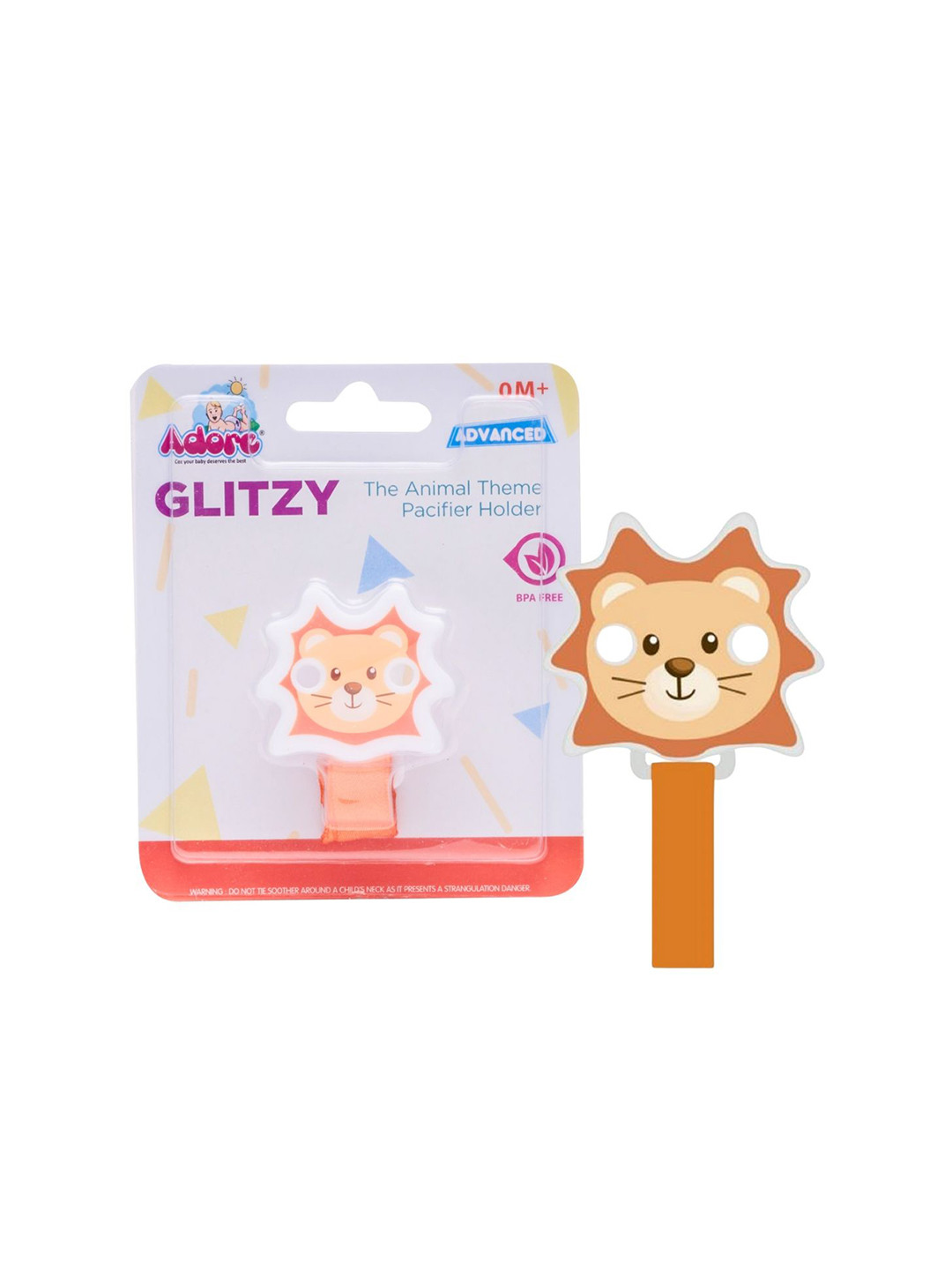 Adore Glitzy The Animal Theme Pacifier Holder With Velcro