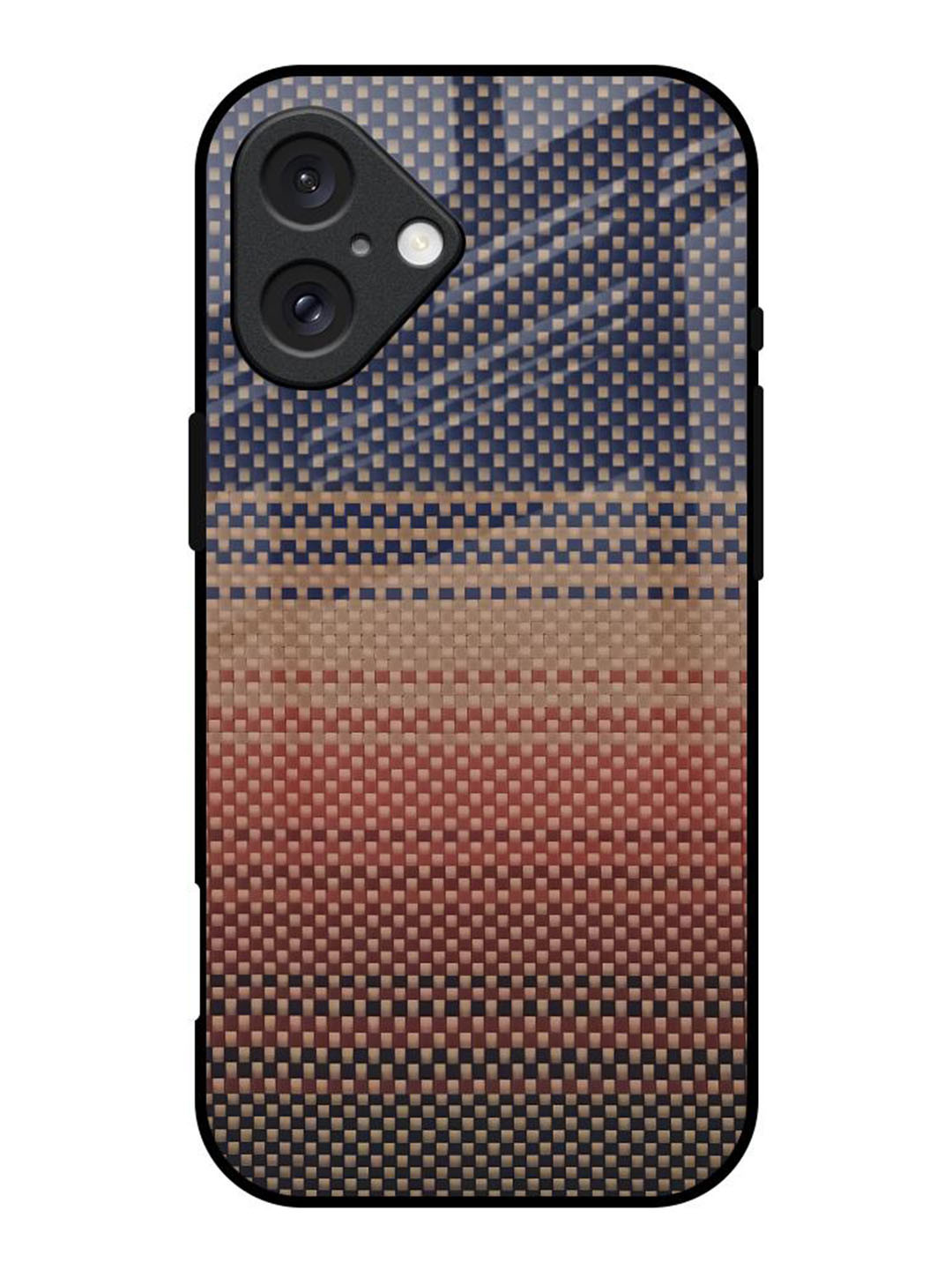 QRIOH iPhone 16 Fiber Artistry Glass Back Case