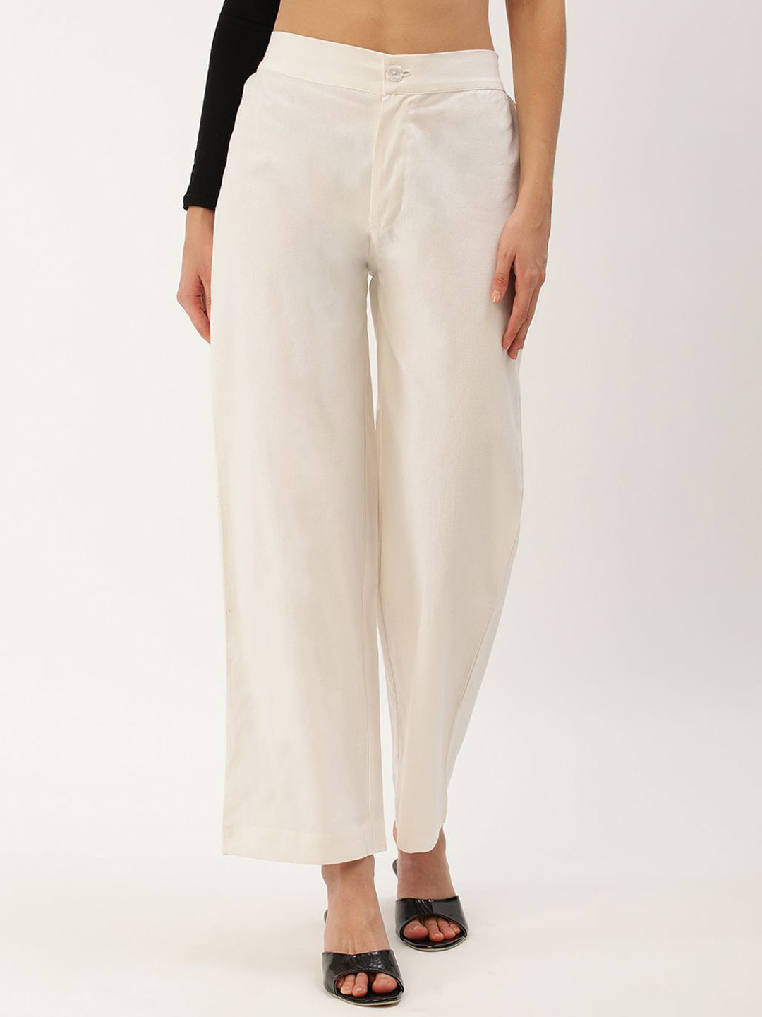 VYMO Women High-Rise Regular Trousers